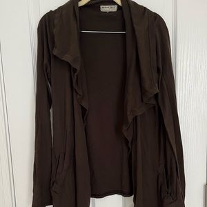 Michael Stars one size cardigan chocolate brown